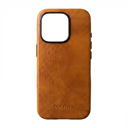 OWLITH for Genuine Leather iPhone 16 Pro 6.3-inch Case