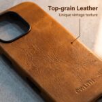 OWLITH for Genuine Leather iPhone 16 Pro 6.3-inch Case - Image 5